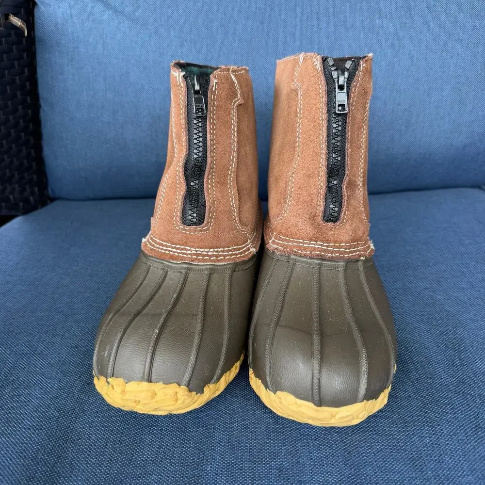 RedHead Duck Boots Women 8 Thinsulate 200 Gram Rubber Leather Front Zip READ